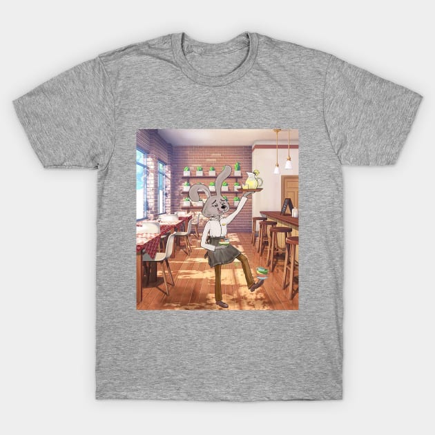 Bunny the waiter T-Shirt by Sofi20